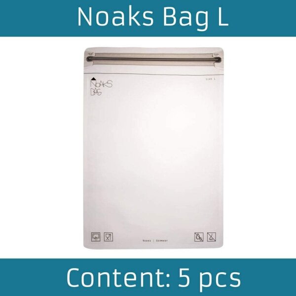 Noaks Bag | Original L | Druckverschlussbeutel | 23 x 30 cm | 5 Stk. | Luftdicht